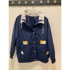 Vintage nautical theme lightweight jacket reversible size med ,with original tag